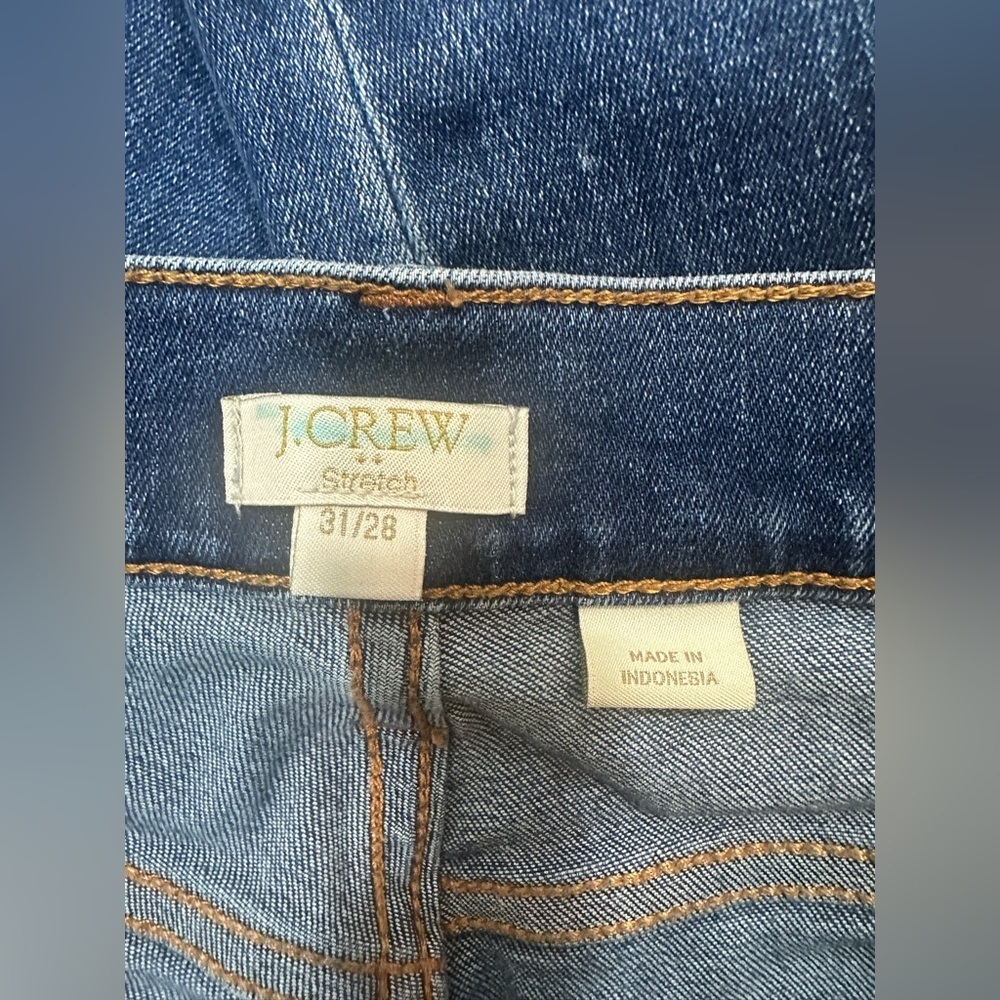 J Crew Jeans Womens Size 31/28 Blue Stretch Mid Rise Skinny Denim Style B8320 - Picture 11 of 11